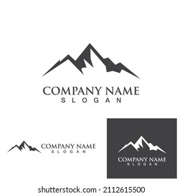 Mountain and wave logo landscape  icons template
