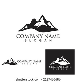 Mountain and wave logo landscape  icons template
