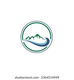 mountain and wave vector images, can be use on all media, because made with high resolution - Shutterstock ID 2364514949