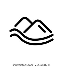 Mountain Wealth Icon Line Design Style Vector Clima y Medio Ambiente