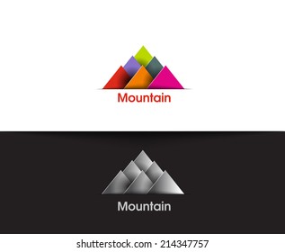 Mountain web Icons and vector logo