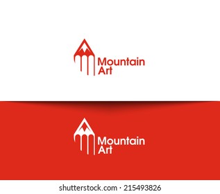 Mountain web Icons and vector logo 