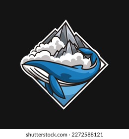 Mountain Whale Logo For all kinds of products