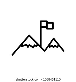 mountain win icon vector