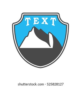Mountain Winter Badge Logo Design Template Element