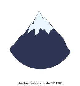 Mountain winter cold  icon. Isolated and flat illustration. Vector graphic