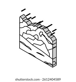 mountain winter isometric icon vector. mountain winter sign. isolated symbol illustration
