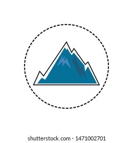 Mountain winter logo design vector art
