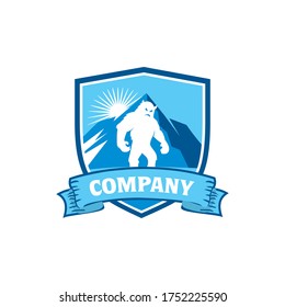 mountain yeti logo , monster logo vector