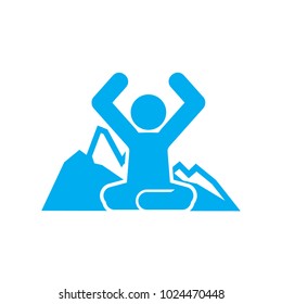 Mountain Yoga Logo Icon Design