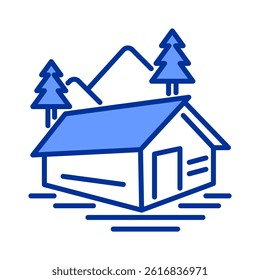 Mountaincabin Icon Element For Design