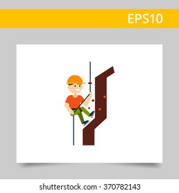 Mountaineer flat icon