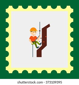 Mountaineer flat icon
