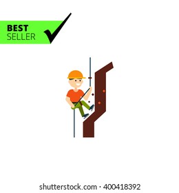 Mountaineer flat icon