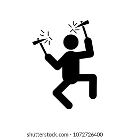 Mountaineer glyph icon