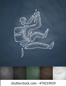 mountaineer icon. Hand drawn vector illustration