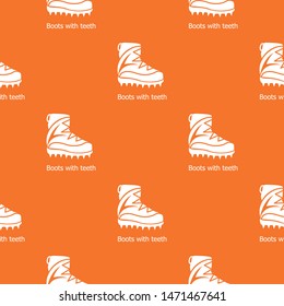 Mountaineer shoes pattern vector orange for any web design best