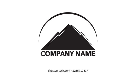 mountaineering or mountaineering community logo, new nature lover, cool black and white suitable for a community or company logo

