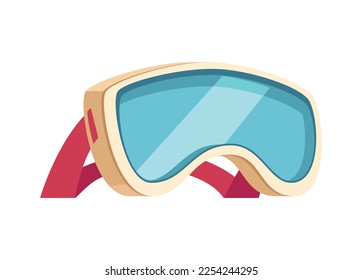 Mountaineering composition with cartoon style climbers gear equipment on blank background vector illustration
