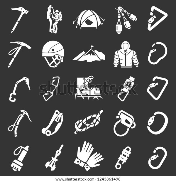 Mountaineering Equipment Icon Set Simple Set Stock Vector (Royalty Free) 1243861498 Shutterstock