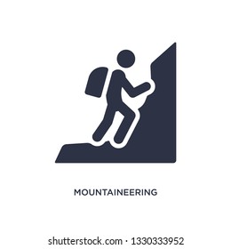 mountaineering icon. Simple element illustration from activities concept. mountaineering editable symbol design on white background. Can be use for web and mobile.