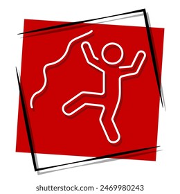 mountaineering red banner. Vector illustration.