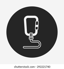 Mountaineering rope icon