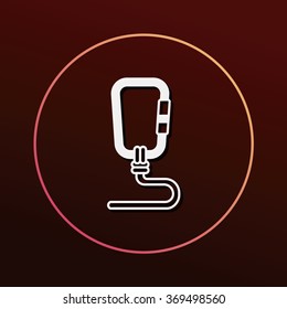 Mountaineering rope icon