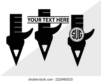 Mountaineers Tool Monogram Printable Vector Illustration