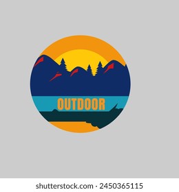 Mountainer adventure logo vector graphic of illustration