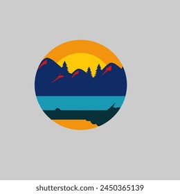 Mountainer adventure logo vector graphic of illustration