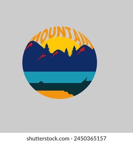 Mountainer adventure logo vector graphic of illustration