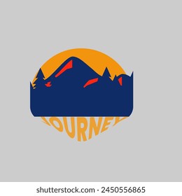 Mountainer logo vector graphic of illustration with background