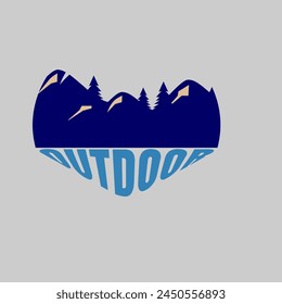 Mountainer Logo Vektorgrafik Grafik der Illustration mit Hintergrund