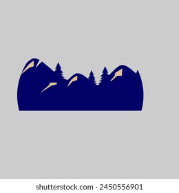 Mountainer logo vector graphic of illustration with background
