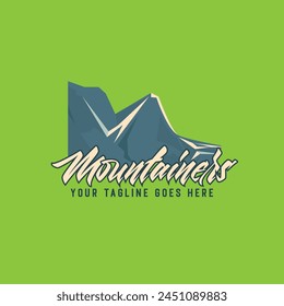 Mountainers logo vector graphic of illustration with background