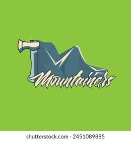 Mountainers logo vector graphic of illustration with background