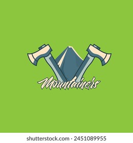 Mountainers logo vector graphic of illustration with background