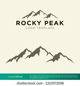 Mountain,Hill Icon Vector Logo Template Illustration Design. Vector EPS 10.