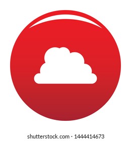 Mountainous cloud icon. Simple illustration of mountainous cloud vector icon for any design red