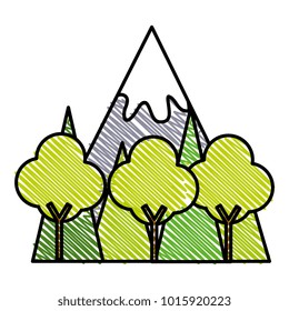 mountainous landscape scene icon