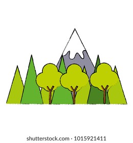 mountainous landscape scene icon