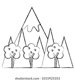 mountainous landscape scene icon