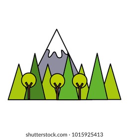 mountainous landscape scene icon