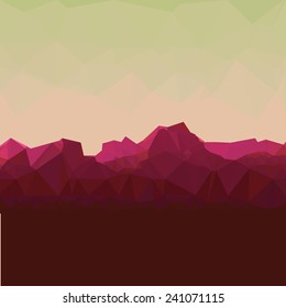 Mountainous terrain, polygonal background