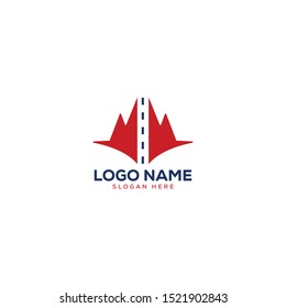 Mountain/Road logo design template full vector EPS 10