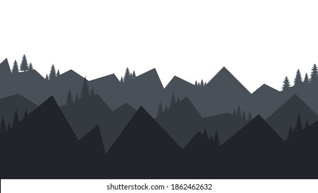 Mountains abstract background. 4k Background. Vector abstract backgrounds for text, landscape with mountains and hills. Vector illustration