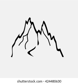 Mountains abstract illustration.