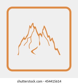 Mountains abstract illustration.
