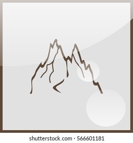 Mountains abstract illustration.